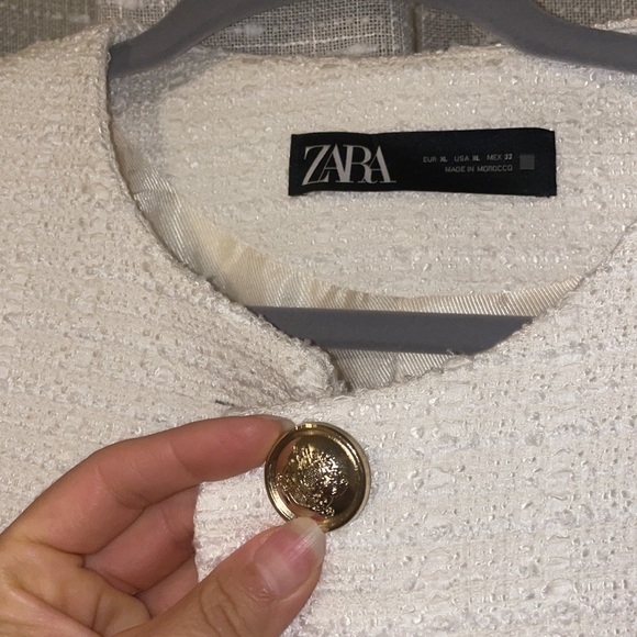 White Zara coat. Size XL - Picture 2 of 2